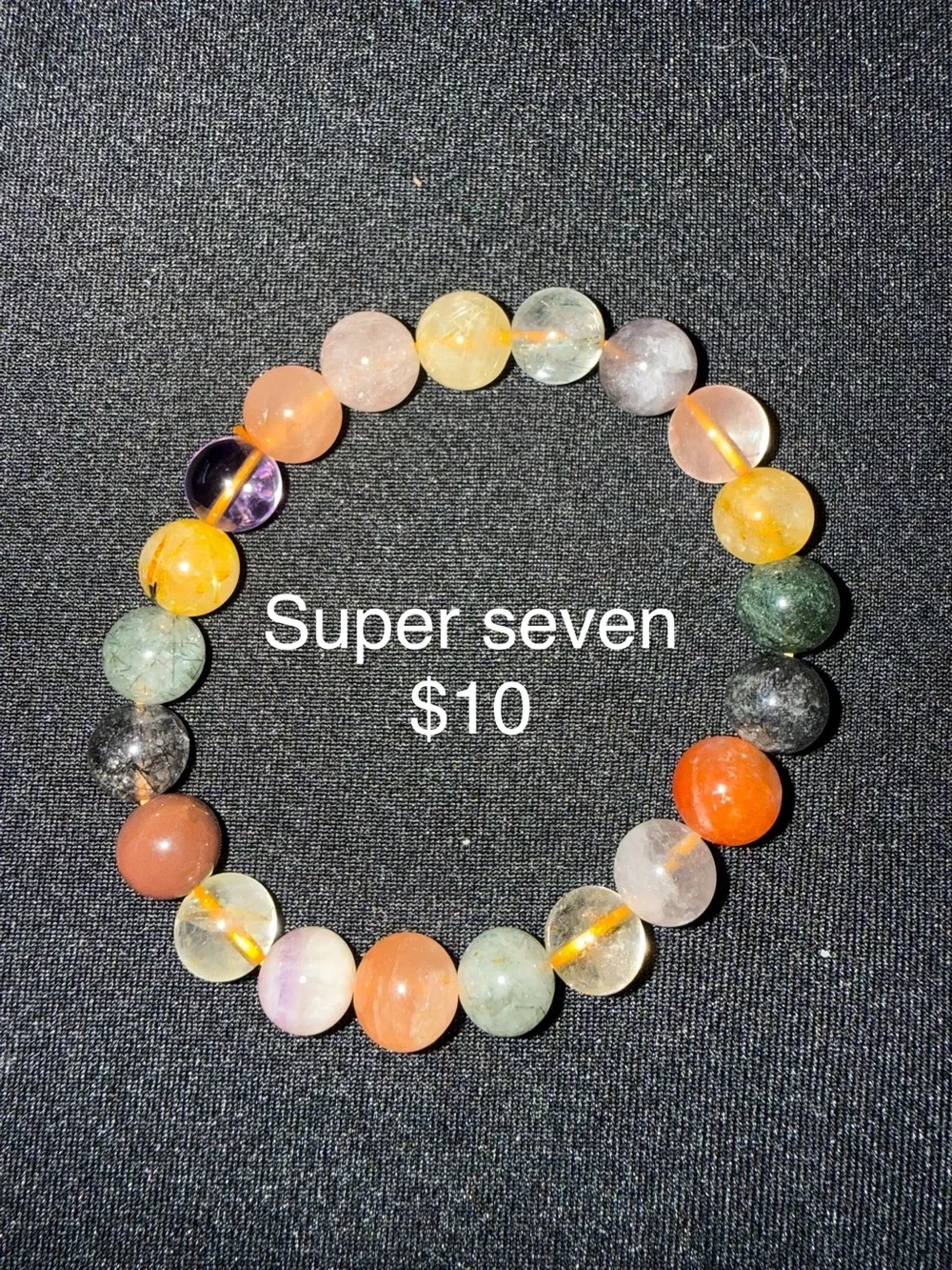 Yellow, red and brown variety of authentic crystal bead bracelets